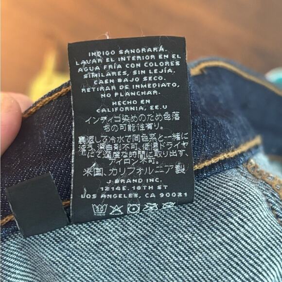 Early J Brand Indigo Clean Rinse Made in California Skinny Ankle Zipper Jeans 26 - Picture 5 of 11